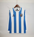 Argentine Maillot Manches Longues Domicile Rétro 1986
