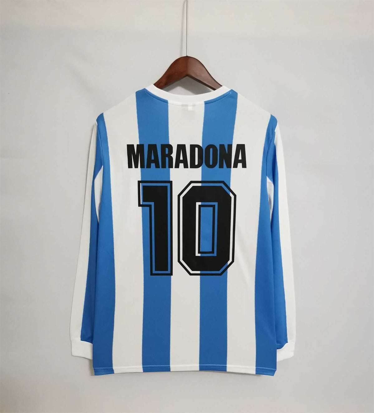 Argentine Maillot Manches Longues Domicile Rétro 1986