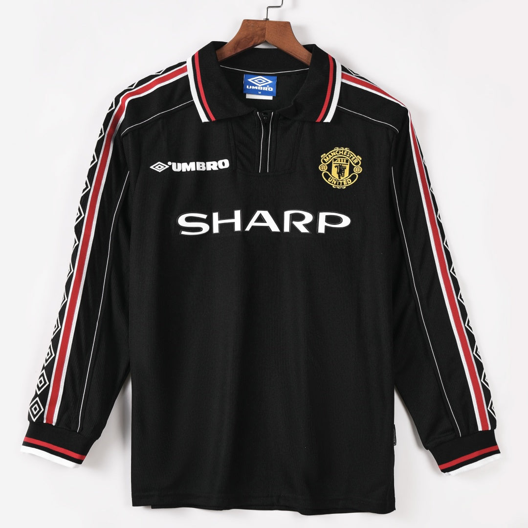 Manchester United Maillot Extérieur Rétro 98/99 – Manches Longues