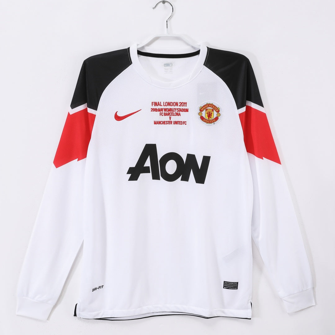 Manchester United Maillot Extérieur Rétro 10/11 – Manches Longues
