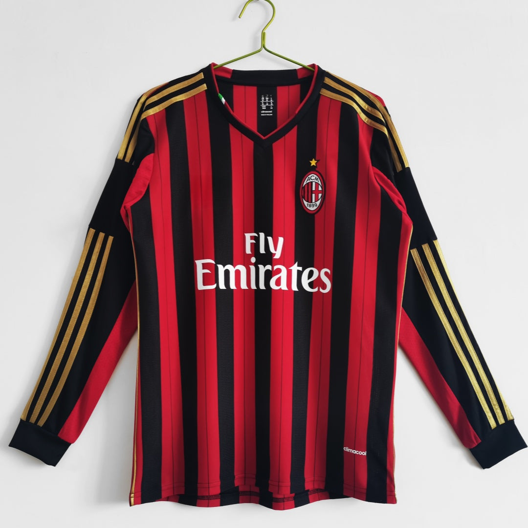 Milan AC Maillot Domicile Rétro 13/14 – Manches Longues