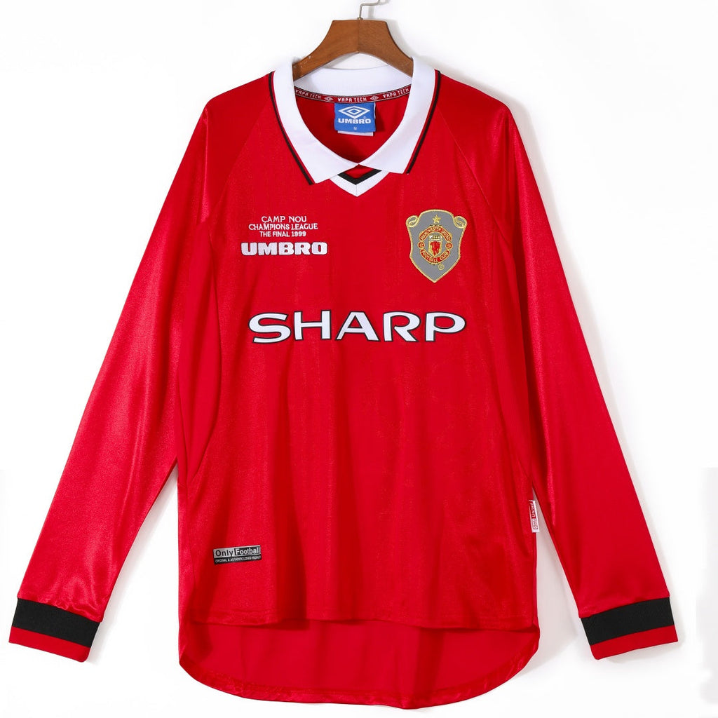 Manchester United Maillot Domicile Rétro 99/00 – Manches Longues
