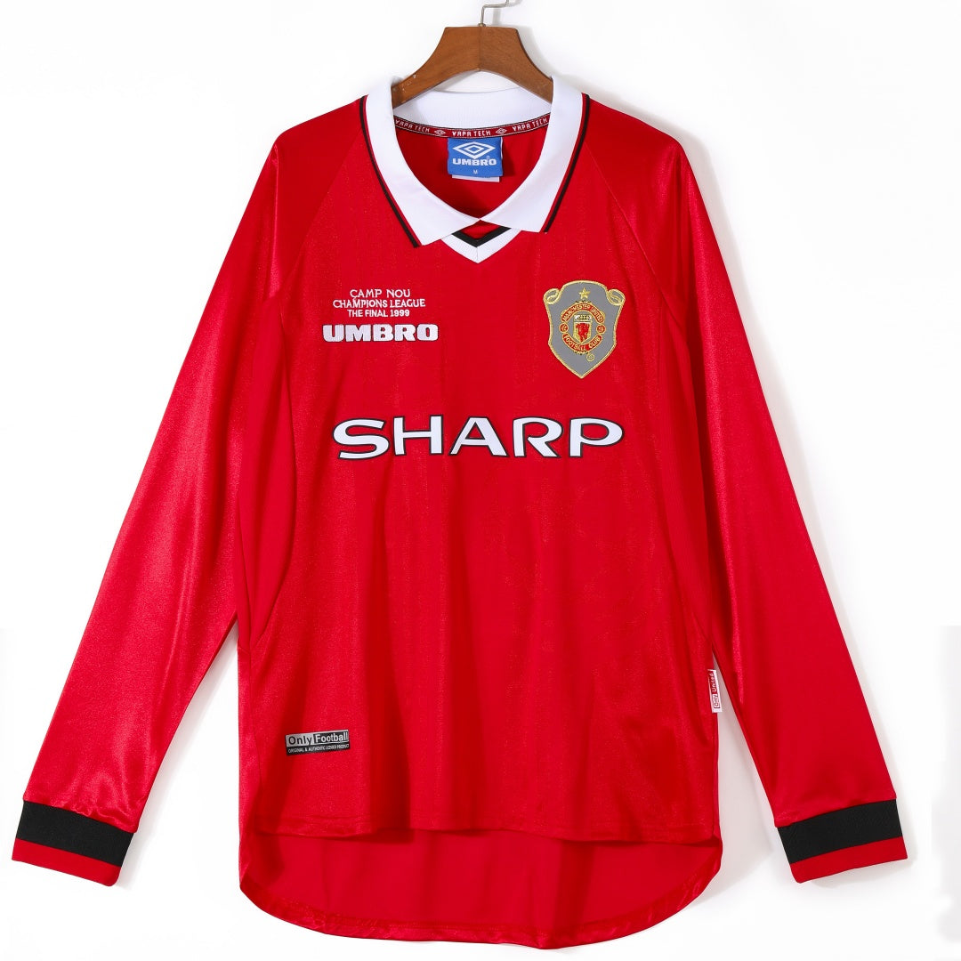 Manchester United Maillot Domicile Rétro 99/00 – Manches Longues