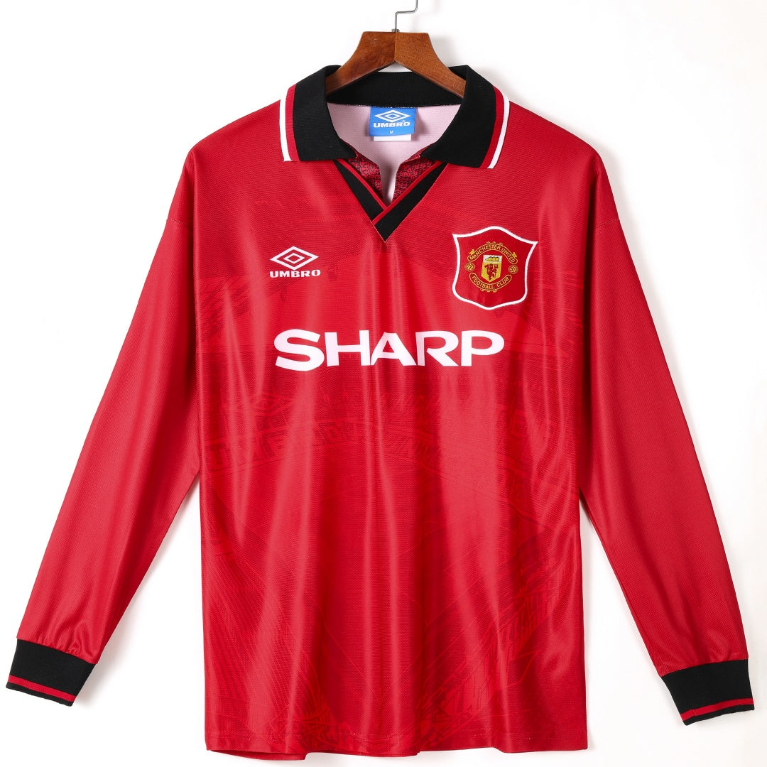 Manchester United Maillot Domicile Rétro 94/96 – Manches Longues