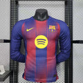 Barcelone Maillot Manches Longues Domicile 25/26 – Version Player