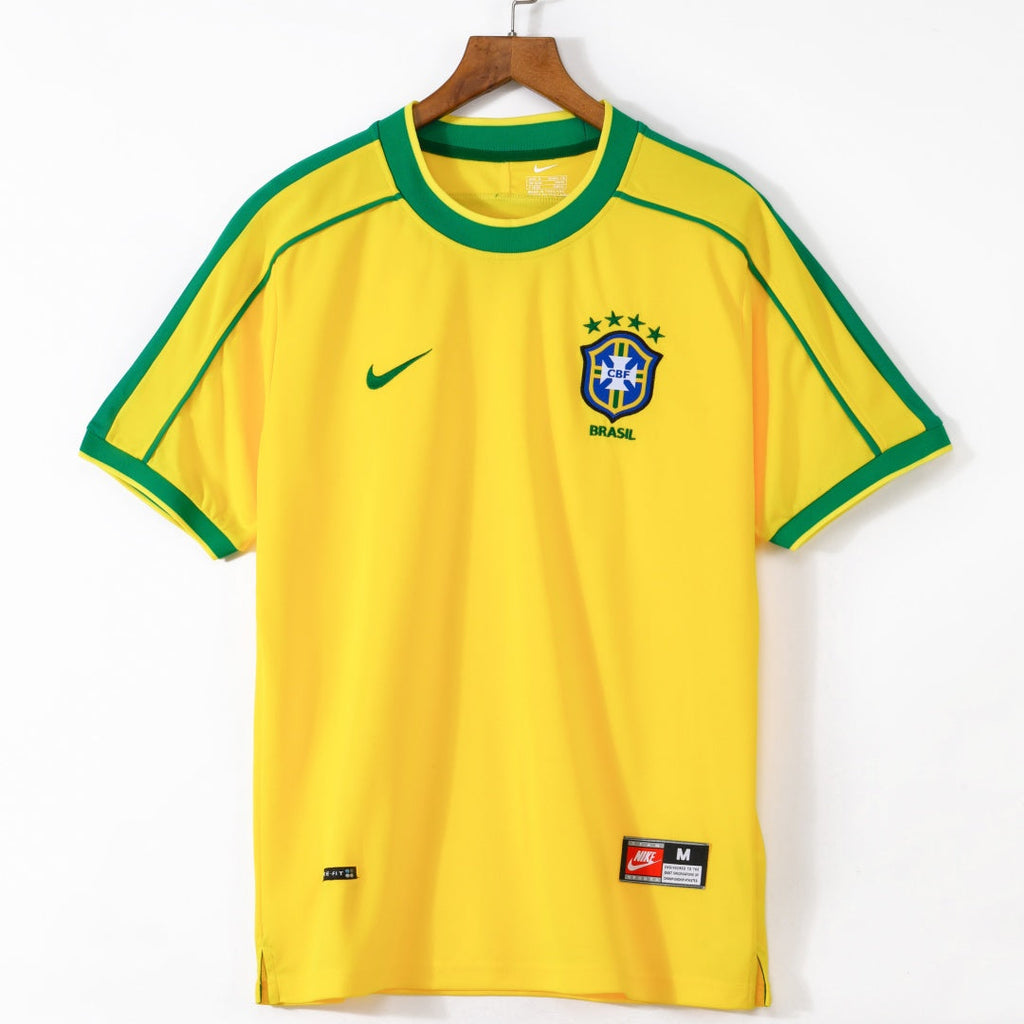 Brésil Maillot Domicile Rétro 1998
