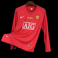Manchester United Maillot Domicile UCL Rétro Manches Longues 2007/08