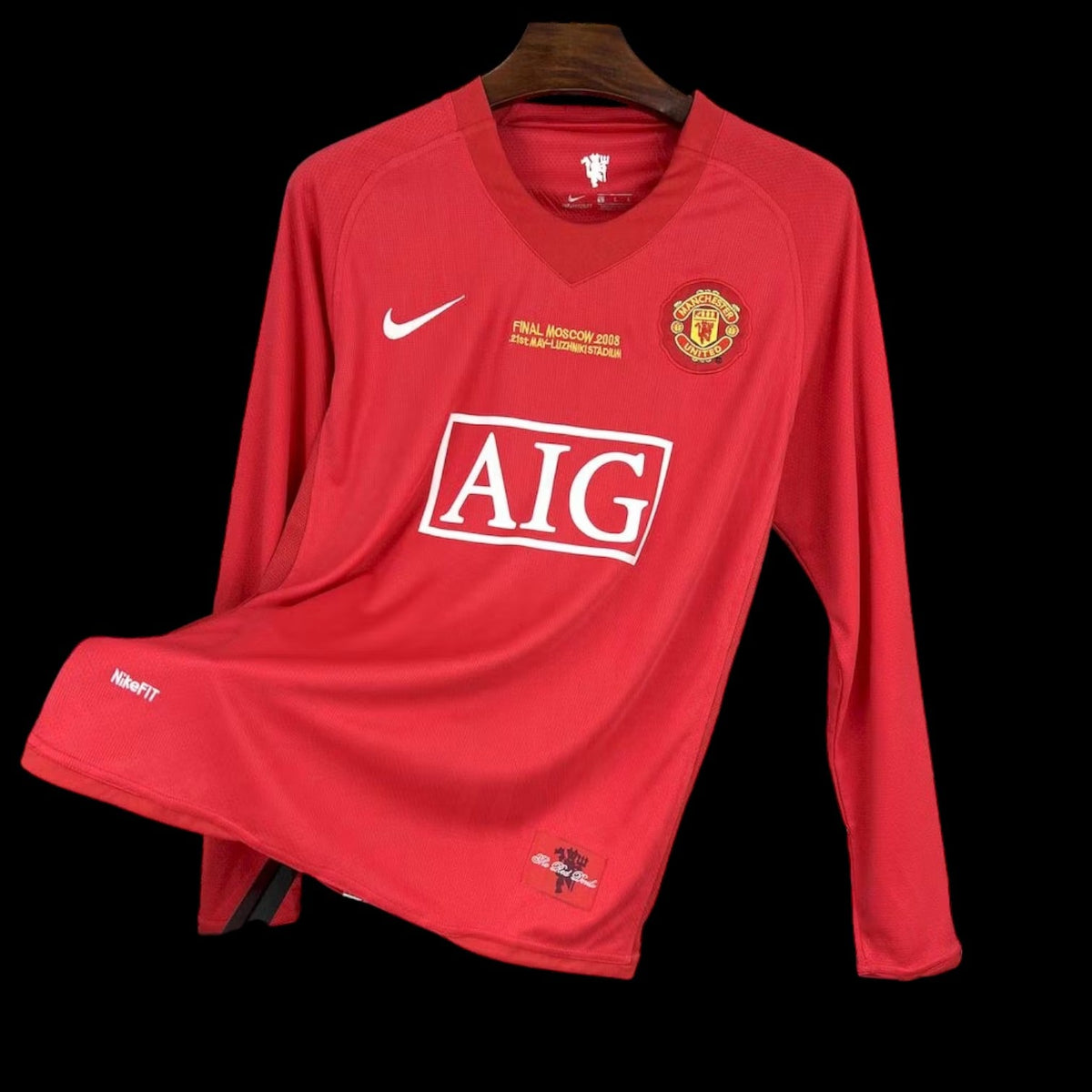 Manchester United Maillot Domicile UCL Rétro Manches Longues 2007/08