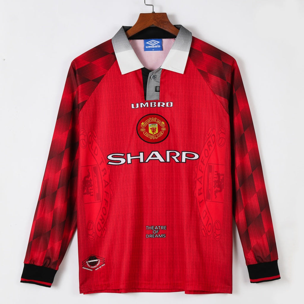 Manchester United Maillot Domicile Rétro 96/97 – Manches Longues