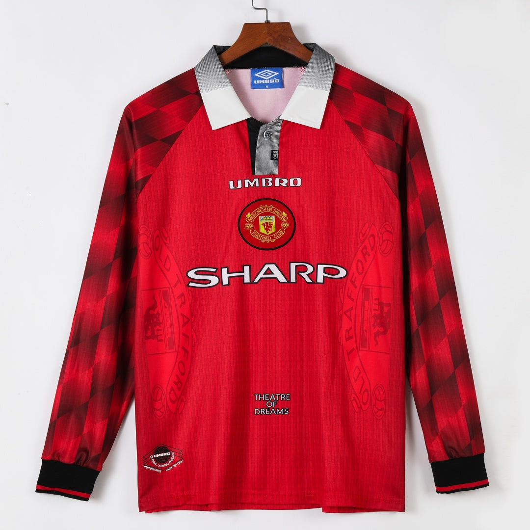 Manchester United Maillot Domicile Rétro 96/97 – Manches Longues
