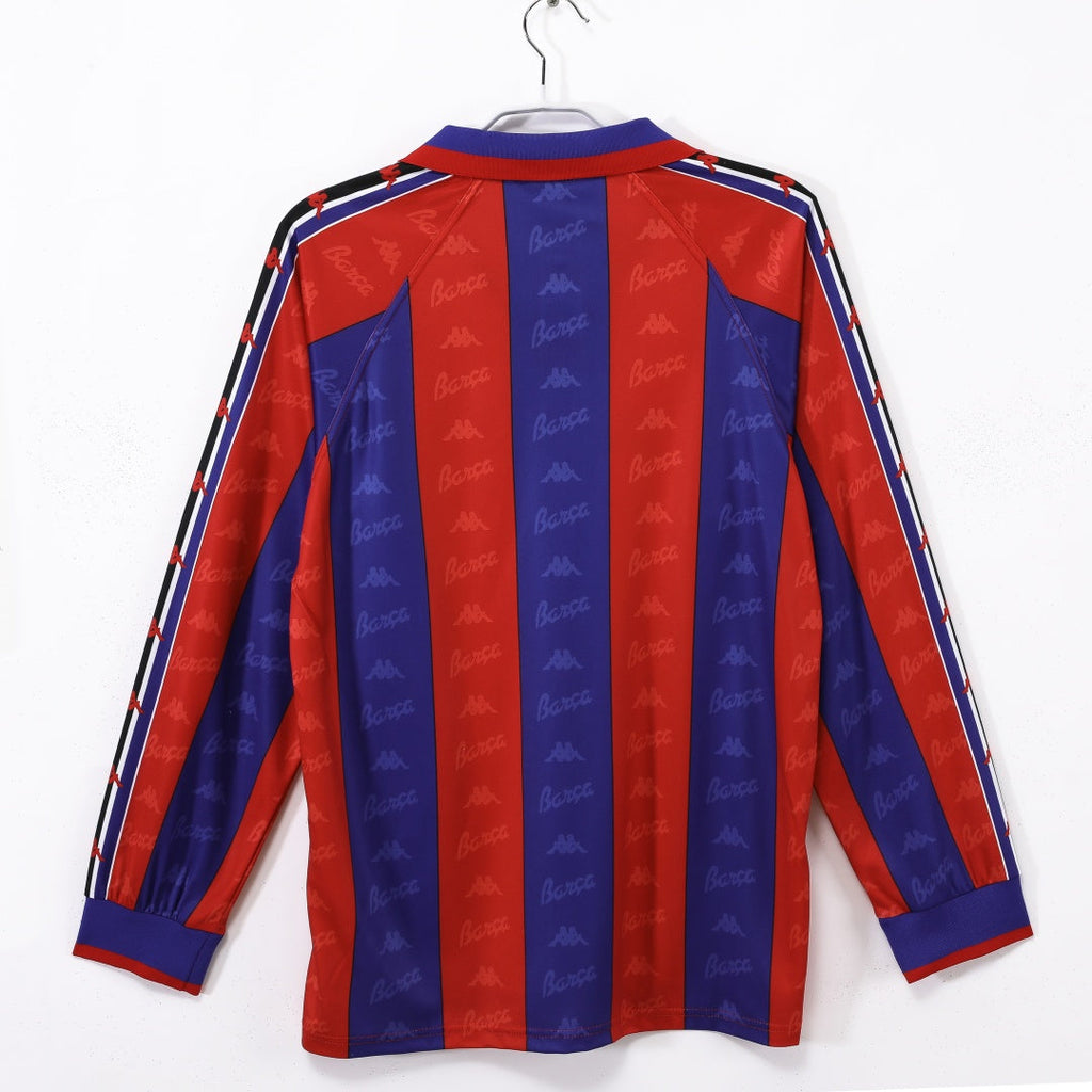 Barcelone Maillot Manches Longues Domicile Rétro 1995/1997