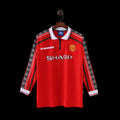 Manchester United Maillot Domicile Rétro Manches Longues 1998/1999